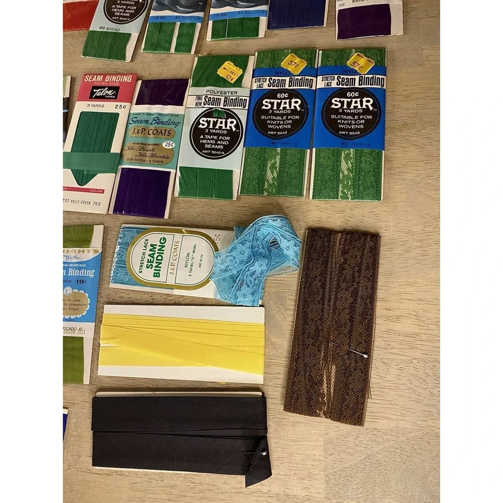 Vtg Large Lot Sewing Trim Bias Seam Binding Hem Facing Twill‎ Tape New & used